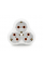 Розетка тройник с заземлением AK303, White