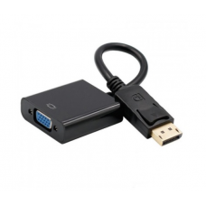 Конвертер Display Port (папа) на VGA(мама) 30cm, Black,4K / 2K, Пакет