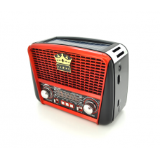 Радиоприемник GOLON RX455S, LED, 6W, AM / FM радио, Входы microSD, USB, питание от 220+АКБ+2*LR20, корпус пластмасс, Black / Grey, BOX