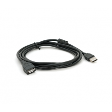 Подовжувач USB 2.0 AM / AF, 2.0m, 1 ферит, чорний Пакет