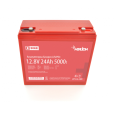 Литий-железо-фосфатный аккумулятор Merlion LiFePO4 12.8V 24AH (181x77x167), 2,9kg для электротранспорта, 5000 циклов
