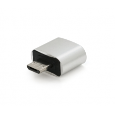 Переходник USB2.0(AF) OTG => microUSB(M), Silver, Пакет