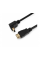 Кабель MerlionHDMI-HDMI 1,5m, v1.4, OD-7.5mm, круглый Black, коннектор Black 90° угловой