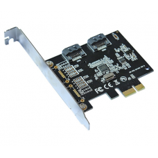 Контроллер PCI-E=>SATA 3.0, ASM1061, 6Gb / s, 2 порта внутренних, BOX