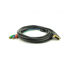 Кабель DVI (тато)-3RCA (тато), 1.5m, 2ферит, Black, пакет
