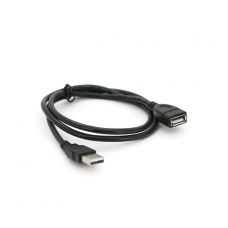 Удлинитель USB 2.0 AM / AF, 0,8m, черный, Пакет