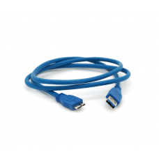 Кабель Usb 3.0 AM to Micro-B blue 1.0m для жестких дисков