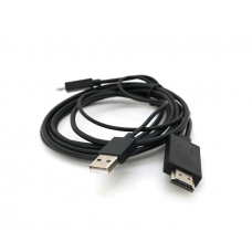 Конвертер MHL microUSB (папа) + USB (папа) => HDMI(папа) 1.8м, Black, 4K / 2K, BOX