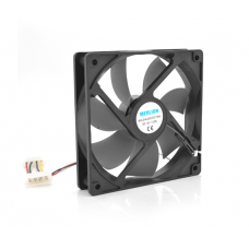 Кулер корпусный Merlion 9025, 92x92x25mm, 12V / 0.3A, RPM 1300±10%, 2-pin MOLEX, Black, OEM