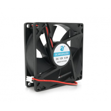 Кулер корпусный Merlion 8025, 80x80x25mm, 12V / 0.3A, RPM 1500±10%, 2-pin, Black, OEM