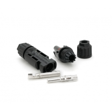Коннектор MC4 DC 1000V, 30A, медный под зажим, под сечение 1.5-6mm2, под кабель 4-6mm, 0.5mmΩ, огнестойкость UL94-VO, IP67