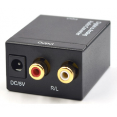 Активный конвертер с цифрового (SPDIF) в аналоговый (RCA) аудио сигнал (без оптического кабеля)