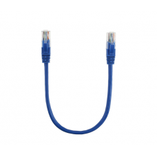 Патч-корд литой RITAR, CCA, UTP, RJ45, Cat.5e, 0,3m, синий