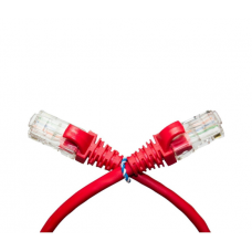 Патч-корд литой RITAR, CCA, UTP, RJ45, Cat.5e, 0,3m, красный