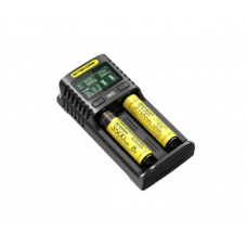 Зарядний пристрій універсальний Nitecore Digicharger UM2, 2 канали, LCD дисплей, підтримує Li-ion, Ni-MH та Ni-Cd AA (R6), ААA (R03), С (R14)