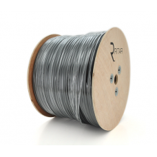Кабель коаксиальный с питанием RITAR B305-3C2V+2x0.5mm2, 0,5 мм.CU, 64x0.12m CCA желтый экран, 75 Ом, FPE, оболочка 6,91мм черный PVC, катушка 305м
