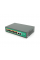 Комутатор POE SICSO 48V з 8 портами POE 100Мбіт + 2 порт Ethernet (UP-Link) 100Мбіт, з посил. сигн. до 250м, корпус-метал, Silver, БП вбудований