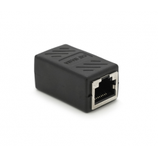 Соединитель RJ45 8P8C мама / мама RJ45 для соединения кабеля, экранированный, черный