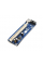 Riser PCI-EX, x1=>x16, 4-pin MOLEX, SATA=>4Pin, USB 3.0 AM-AM 0,6 м (синий), конденсаторы CS 220 16V, Пакет