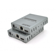 Одноканальный активный удлинитель HDMI сигнала по UTP кабелю с ик управлением до 120 метров, cat5e / cat6e 4K / 1080P с блоком питания.