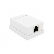 Розетка RITAR FTP 8P8C RJ45 1 порт Cat-6, накладная белая