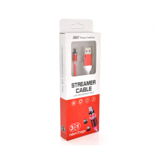 Магнітний кабель світиться USB 2.0 / Lighting, 1m, 2А, RED, OEM