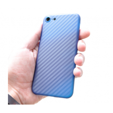 Ультратонка пластикова накладка Carbon iPhone 7 Plus / 8 Plus синя