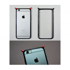 Накладка Рожки iPhone 6 / 6s red