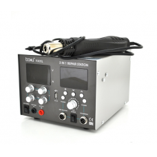Паяльна станція BAKKU BA-9305L цифрова індикація, фен, паяльник, БЖ DC 0-30В, 5A (335*300*235) 4,91 кг