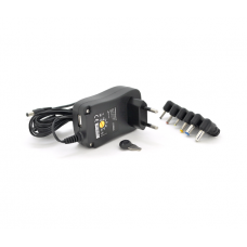 Универсальный БП Input 100V-240V 50-60Mhz, Output :3V-12V-2.1A 30W, 6 Г-образных разъемов 2.35*0.75 / 3.0*1.1 / 3.5*1.35 / 4.0*1.7 / 5.5*2.1 / 5.5*2.5, BOX