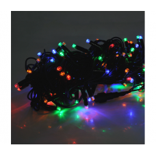 Гирлянды 100LED (ДИОД) Red / Green / Blue / Yellow, 10 метров, черная изоляция (уличная), BOX