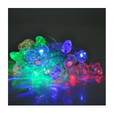 Гирлянды 40LED (Ежевика) Red / Green / Blue / Yellow, 1 режим, 5метров, прозрачная изоляция, Пакет