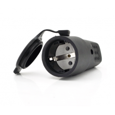 Штепсельний роз'єм з заземленням IP44 16A 250V 602228, Black