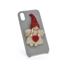Накладка Angel пушистая iPhone 7 / 8 silver
