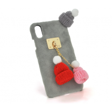 Накладка Пушистая Шапки iPhone 6 / 6s gray