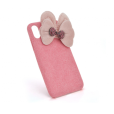 Накладка Пушистая Бантик iPhone 6 Plus / 6s Plus pink