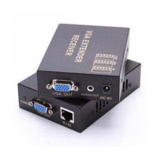 Активный удлинитель VGA 100m по витой паре через RJ-45, Black, BOX
