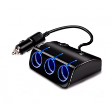 АЗУ разветвитель WEIFENG, 12V-3*12V+2*USB, Black, Blister