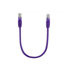Патч-корд литой RITAR, UTP, RJ45, Cat.5e, 0,25m, фиолетовый, Cu (медь)