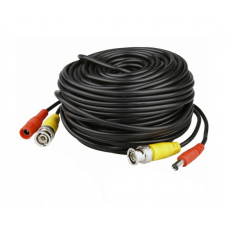 Патчкорд комбинированный коаксиальный+питание BNC+DC 25m, черный
