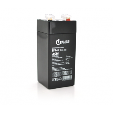 Аккумуляторная батарея EUROPOWER AGM EP4-4F1 4 V 4 Ah ( 47 x 47 x 100 (105) ), 0.44 kg Black