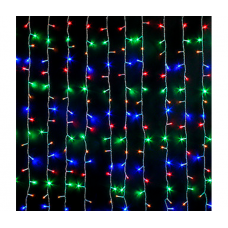 Гирлянда 240LED (Водопад ) Red / Green / Blue / Yellow, 2*2метра, прозрачная изоляция, BOX