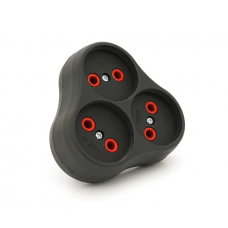 Розетка тройник без заземлением AK303B, Black