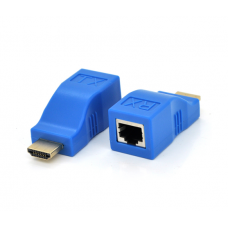 Одноканальный пассивный удлинитель HDMI сигнала по UTP кабелю по одной витой паре. Дальность передачи: до 30метров, 720P-cat5e, 1080Р- cat6e
