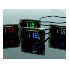 Цифровой вольтметр влагозащищенный IP65, диапазон измерений 4 -30V, Red
