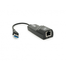 Контроллер USB 3.0 to Ethernet - Сетевой адаптер 10 / 100 / 1000Mbps с проводом, Black, Blister