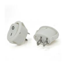 Переключатель ON-OFF KCD1-301, 250VAC / 10A, 2 контакта, White