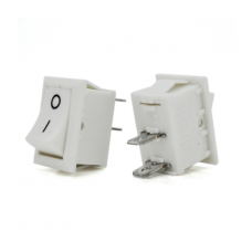 Переключатель ON-OFF KCD11-101 Small, 250VAC / 3A, 2 контакта, White