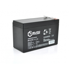 Аккумуляторная батарея EUROPOWER AGM EP12-7.2F2 12 V 7,2 Ah ( 150 x 65 x 95 (100) ), 1.8 kg Black