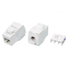 Модульный разъём OK-net Кат.5e UTP (180°, toolless) белый